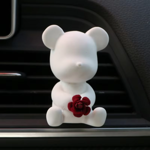 Lindo cerámica oso rojo coche Interior escape Clip aire acondicionado aceite esencial Perfume difusor ambientador - Product Image 5