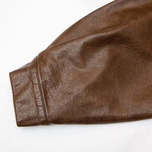 Chaqueta informal de cuero sin cuello para hombre con logotipo personalizado estilo callejero transpirable de talla grande - Product Image 6