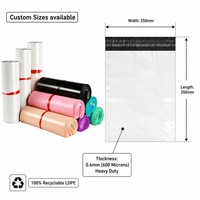 Enveloppes en polyéthylène colorées de 0 à 6 mm d'épaisseur, directement de l'usine - Sacs d'expédition auto-adhésifs imperméables pour les marques de boutiques