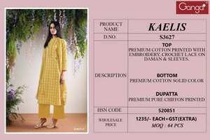 Salwar Kameez Party Wear en coton de qualité supérieure imprimé et brodé Vêtements indiens et pakistanais Tarifs de gros disponibles - Product Image 6