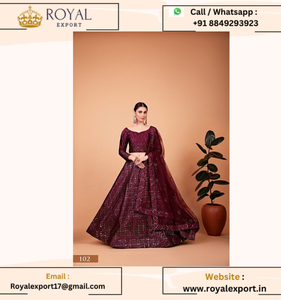 Belle collection de vêtements de mariage de créateur Tenues occasionnelles et de soirée Lehengas en soie tigré au prix de gros - Product Image 2