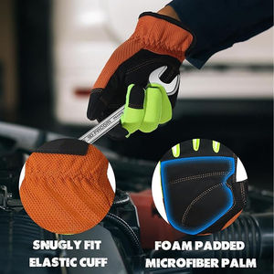 Gants de sécurité robustes en cuir synthétique antidérapant de haute qualité Gants de mécanicien de sécurité au travail à vendre Service OEM personnalisé - Product Image 5