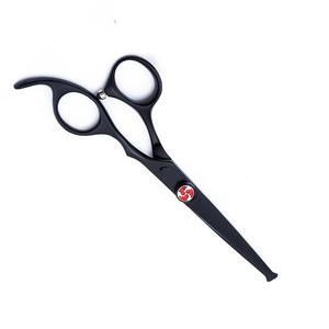 Tijeras de corte de peluquero de calidad superior Tijeras de salón de belleza con punta roma recubierta de papel negro con tornillo ajustable - Product Image 6