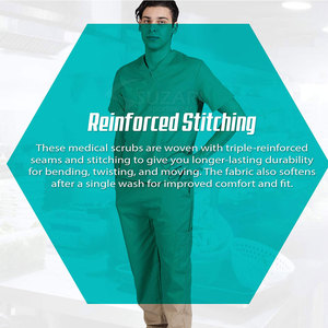 Traje Quirúrgico con Tela Elástica y Movimiento Libre, Traje Quirúrgico Elegante con Material Transpirable - Product Image 5