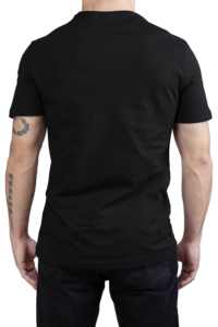 Camiseta Unisex con Cuello en V, Corte Regular, 100% Algodón, Transpirable y Ligera, Tejido de Punto Suave y Cómodo, Color Negro, Suministro al por Mayor - Product Image 3