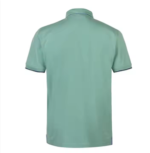 Chemises polo en coton de soie en gros avec logo brodé, chemises polo de golf unies de haute qualité, chemises polo personnalisées pour hommes - Product Image 4