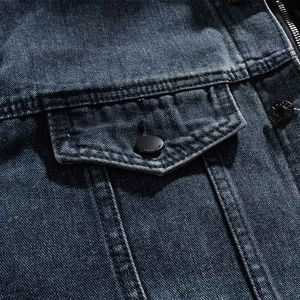 Ropa de hombre, chaquetas de mezclilla informales de motorista Vintage para hombre, Sudadera con capucha de moda, abrigos de mezclilla para hombre de retazos - Product Image 3