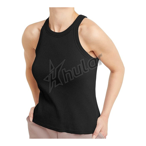 Camiseta sin Mangas para Mujer con Logotipo Personalizado al por Mayor, Moda de Verano, Cuello en V, Tejido de Punto Transpirable de Spandex/Poliéster, Decoración Bordada - Product Image 6