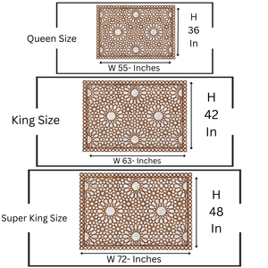 Hand Carved Adjustable Height Lighted Craftsman Style Solid <b>Wood</b> King Size <b>Bed</b> Headboard with <b>White</b> Coastal Finish Home Decor - Product Image 6