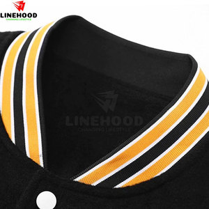 Veste pour homme avec logo personnalisé de qualité supérieure Style Letterman à la mode avec col montant et manches longues - Product Image 3