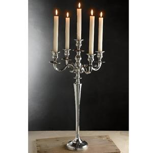 Nouveau design, candélabre en aluminium à 5 bras, finition argentée, pour la maison et les décorations de mariage, candélabre de sol - Product Image 3