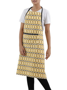 Cotton Kitchen Waist <b>Apron</b> with Quality Front Pocket & Adjustable Straps for Home & Hotel Use Available in Yellow & <b>Black</b> Colors - Product Image 2