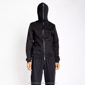 Venta al por mayor Unisex de alta calidad Blank Full Face Men Zip Up Hoodie Custom HOODY jacket Men Full zip Zipper Hoodies - Product Image 4