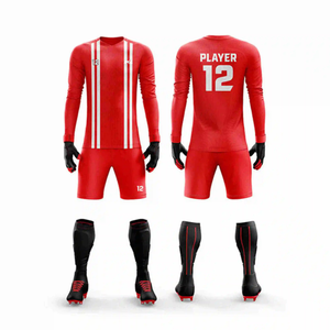 เสื้อกีฬาผู้รักษาประตูปรับแต่งได้เสื้อ100% โพลีเอสเตอร์แห้งเร็วระบายอากาศได้ดีดีไซน์เครื่องแบบของคุณเอง - Product Image 1