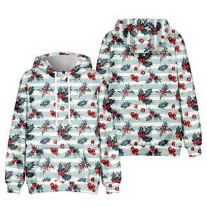 Sudadera con Capucha Navideña con Diseño de Letras Blancas, Sudadera de Forro Polar con Sublimación Completa, Sudadera con Capucha de Forro Polar 100% Poliéster para Hombre - Product Image 2