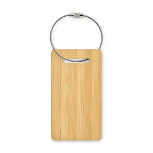 Étiquette de bagage en bambou MIO, lanières promotionnelles personnalisées, gadget - Product Image 2