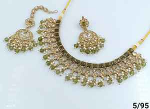 Indian Traditional Motipearl & Drop Square Kundan Gold Plated <b>Jewellery</b> <b>Set</b> & Choker Earring Mangtika Necklace <b>Set</b> <b>Women</b> & Girl - Product Image 3