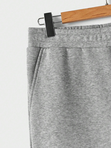 Survêtement uni pour homme à manches longues, couleur unie, avec logo OEM, en polaire pour l'hiver, vêtements de sport 2027 - Product Image 5