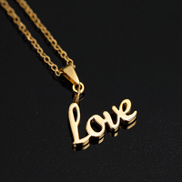 时尚爱情文字项链定制金吊坠首饰，适合精品品牌