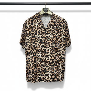 Camisa Moderna de Manga Corta con Estampado Floral para Hombre, Corte Holgado, Tela Ligera, Diseño Elegante de Verano, Ropa Casual, Atuendo para Vacaciones - Product Image 1