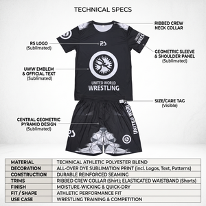 Ensemble 2 pièces d'uniforme de lutte personnalisé en polyester sublimé pour hommes - Tenue d'entraînement MMA à manches courtes avec logo personnalisé - Product Image 5