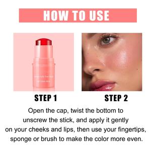 Labios rosados Natural Nueva llegada Cruelty Free Lip & Cheek Stain Vegan Berry Water Jelly Lipstick Tint Stick - Product Image 5