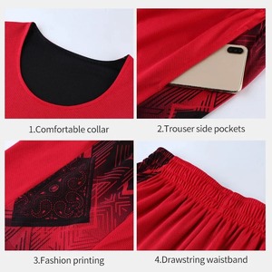 Basketball Double face portable hommes enfants maillots de basket-ball uniformes Double pont séchage rapide Sport enfants maillot de basket-ball - Product Image 6