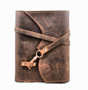 Rustic Leather Diary Notebook Hardcover Cover Leather Note Book key design Custom Business <b>Planner</b> Gifts - Product Image 1