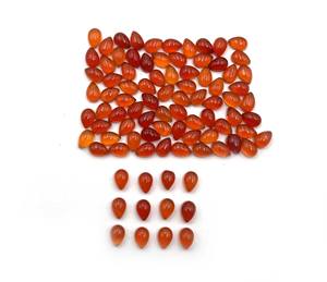 Igi หินอัญมณีคาร์เนเลี่ยนธรรมชาติขัดเงาส้มทรงหลวมขนาด4*6-8*10มม. - Product Image 5