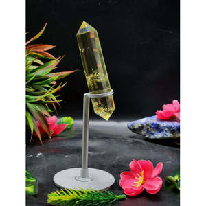Citrine Vogel à double terminaison avec 12 faces, un symbole puissant d'abondance, de paix et de transformation - Product Image 3