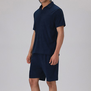 Conjunto de camiseta y pantalones cortos de verano de alta calidad para hombre, con logotipo personalizado, conjunto de dos piezas al por mayor. - Product Image 1