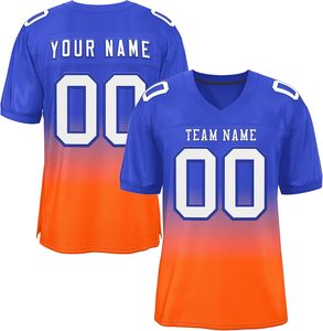 Maillot de football américain personnalisé avec nom et numéro, qualité professionnelle, séchage rapide, respirant, été, rayé, grande taille, anti-humidité - Product Image 1