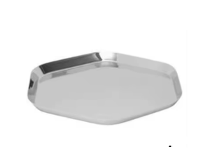 Bandeja de servicio redonda martillada de acero inoxidable Bandeja decorativa pulida para hoteles y restaurantes en casa - Product Image 1