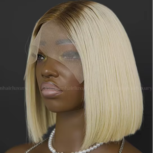 ผมมนุษย์แท้100% ผมบลอนด์ผมตรงปลายทื่อ300ก. 10 "ผมคนขายส่งผม100% สีบลอนด์ - Product Image 1