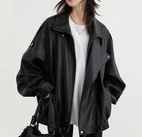 Veste en cuir PU pour femmes de haute qualité, vêtements de mode en gros, veste décontractée surdimensionnée pour femmes, personnalisable