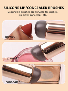 Chuyên Nghiệp Sang Trọng New <span class=keywords><strong>Silicone</strong></span> Trang Điểm Lip Bàn Chải Lip Gloss Lip Mặt Nạ Son Môi Kem Che Khuyết Điểm <span class=keywords><strong>Applicator</strong></span> Trang Điểm Bàn Chải Với Cap - Product Image 4