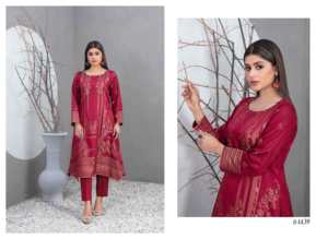 Haute qualité dames Salwar Kameez vêtements hiver agrafe Broshia Banarsi tissu inde Pakistan Style haute qualité d'exportation islamique - Product Image 2
