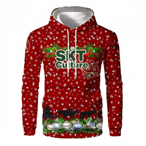 Sudadera con capucha de vacaciones para hombre, sudadera de lana de Feliz Navidad, traje de invierno personalizado de algodón cálido, Sudadera con capucha estampada acogedora para hombres, vacaciones - Product Image 2