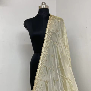 Pure Viscose Modal Dupatta Traditional Indian & Pakistani Clothing with Elegant Silk Embroidery Fancy Dupattas - Product Image 1