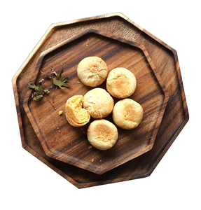 ถาดไม้เสิร์ฟพร้อมที่จับสำหรับวางกาแฟถาดโต๊ะเครื่องแป้งสำหรับเก็บของในห้องนอนอาหารเช้า - Product Image 2