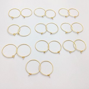 Aros de Cobre Calibre 19 para Pendientes, 25mm, Chapados en Oro 18K, Plata y Oro Rosa, Accesorios de Joyería con Cadena de Alambre, en Bolsa de Empaque - Product Image 1