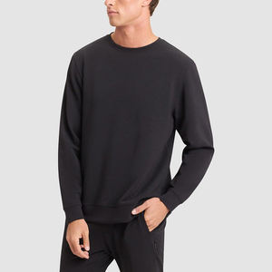 เสื้อสเวตเชิ้ตคอกลมแบบกำหนดเอง ผ้าฝ้าย 100% เสื้อสเวตเชิ้ตเฟรนช์เทอร์รี่แบบเรียบง่าย สตรีทแวร์ เสื้อฮู้ดผ้าฟลีซแบบกำหนดเองสำหรับผู้ชาย สตรีทแวร์ - Product Image 2