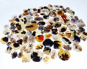 Belle naturelle Shazar dendritique Agate Quartz pierres précieuses Cabochon mélange forme lot en gros pour la fabrication de bijoux - Product Image 1