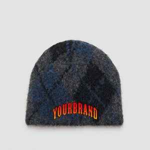 Recién llegado 2025 acrílico Jacquard tejido Unisex Vintage invierno cálido gorros con logotipo personalizado para uso en la playa - Product Image 1