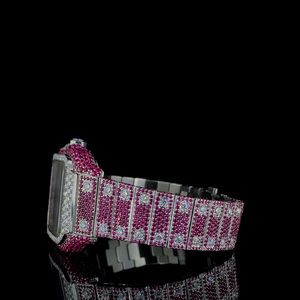 Lujoso reloj de pulsera de acero inoxidable para hombre, esfera de diseño personalizado, analógico, mecánico, estilo Hip Hop, goteo, Diamante cultivado Leb - Product Image 3