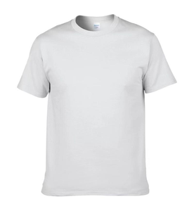 Camiseta regular de algodón puro de alta calidad Camiseta de manga corta informal de color sólido en blanco para hombres - Product Image 5