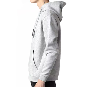 2023 más vendidos hombres blanco 400 GSM 3D en relieve pulóver Sudadera con capucha de peso pesado con bolsillo de canguro para invierno - Product Image 2