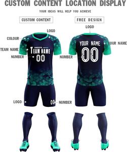 Camiseta de fútbol sublimada personalizada, uniforme de entrenamiento de equipo deportivo con número de nombre, camisetas de fútbol personalizadas para hombres, mujeres y niños - Product Image 2