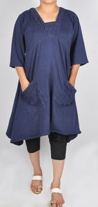 Robe de maternité moderne à col en V, florale et écologique, pour femmes, grande taille, avec poche au genou, tenue de plage décontractée et élégante 1 pièce - Product Image 2