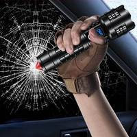 Brightenlux lampe torche super lumineuse rechargeable en métal longue portée XHP70 Zoom lampe de poche LED tactique avec marteau
